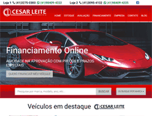 Tablet Screenshot of cesarleiteautomoveis.com.br